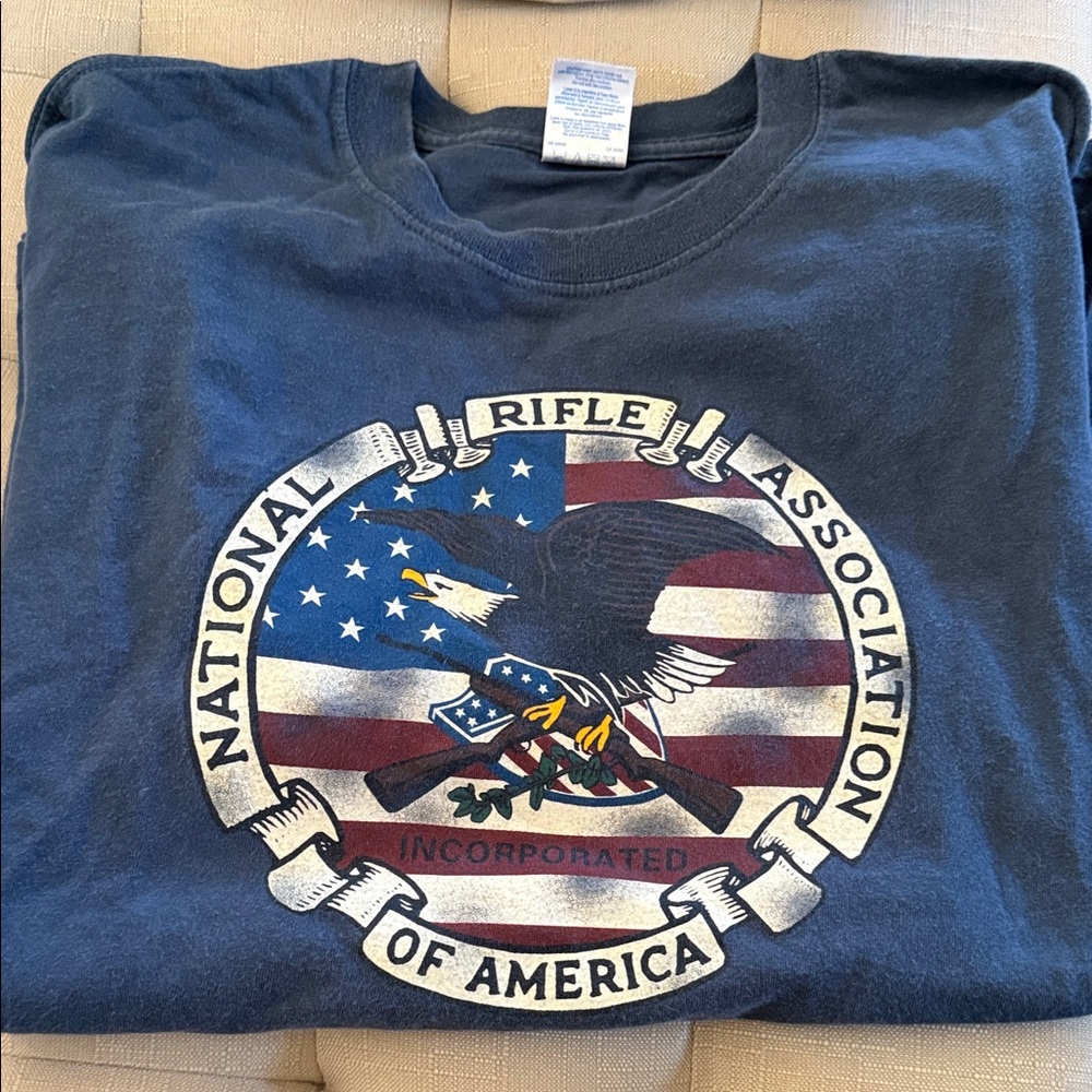 Vintage Navy Blue NRA Graphic T-Shirt